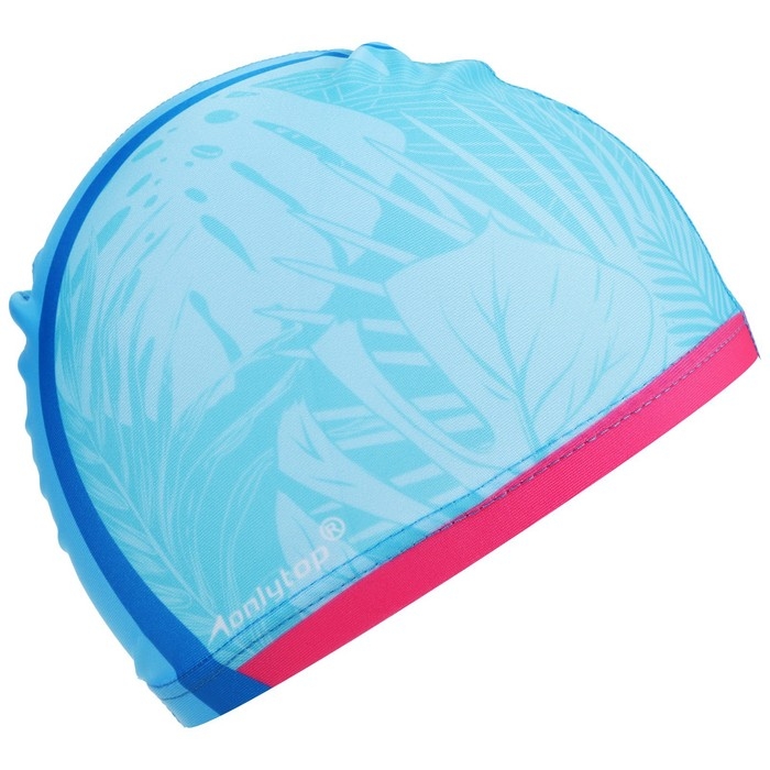 Шапочка для плавания детская ONLYTOP «Тропики», тканевая, обхват 46-52 см