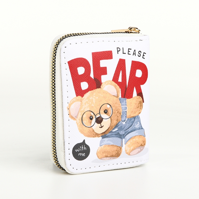 Кошелёк на молнии, цвет белый Кошелёк на молнии, цвет белый