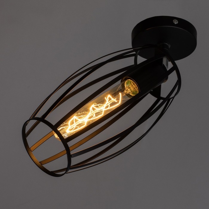 Спот Спот "Овал" Е27 40Вт черный 14х23 см