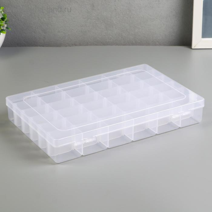 Шкатулка пластик для мелочей Шкатулка пластик для мелочей "Прямоугольная" 36 отделений 4,3х27,5х17,8 см