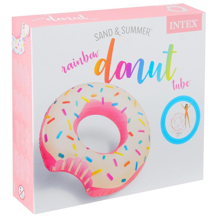 Круг для плавания «Пончик», 94 х 23 см, от 9 лет 56265NP INTEX Круг для плавания «Пончик», 94 х 23 см, от 9 лет 56265NP INTEX