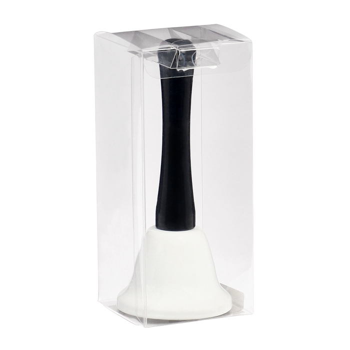 Колокольчик металлический, звонок настольный  Колокольчик металлический, звонок настольный "Funk", 12.5 х 5 см, белый