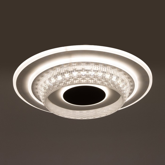 Люстра с ПДУ 1990/1 LED 130Вт 3000-6000К диммер белый 50х50х8 см BayerLux