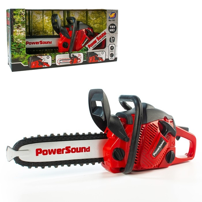 Инструмент «Бензопила», звуковые эффекты, работает от батареек, цвет красный Инструмент «Бензопила», звуковые эффекты, работает от батареек, цвет красный
