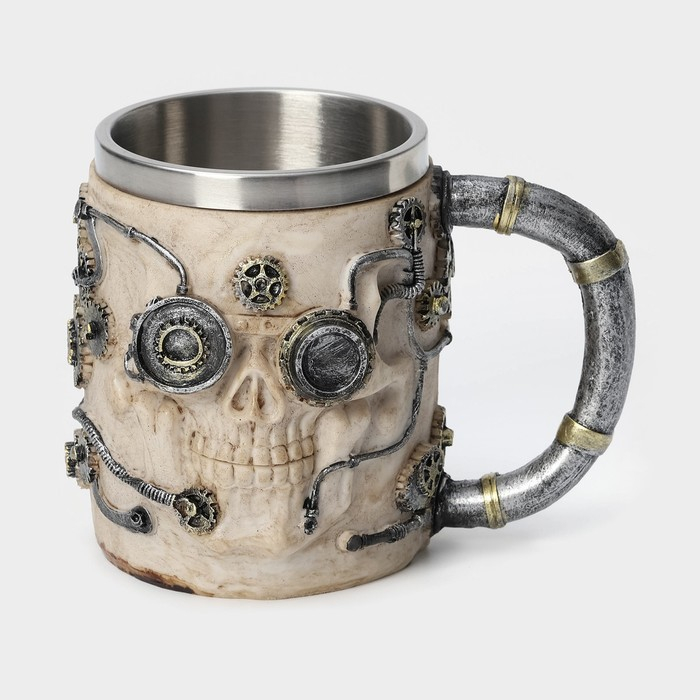 Кружка «Череп», 400 мл, цвет бежевый Кружка «Череп», 400 мл, цвет бежевый