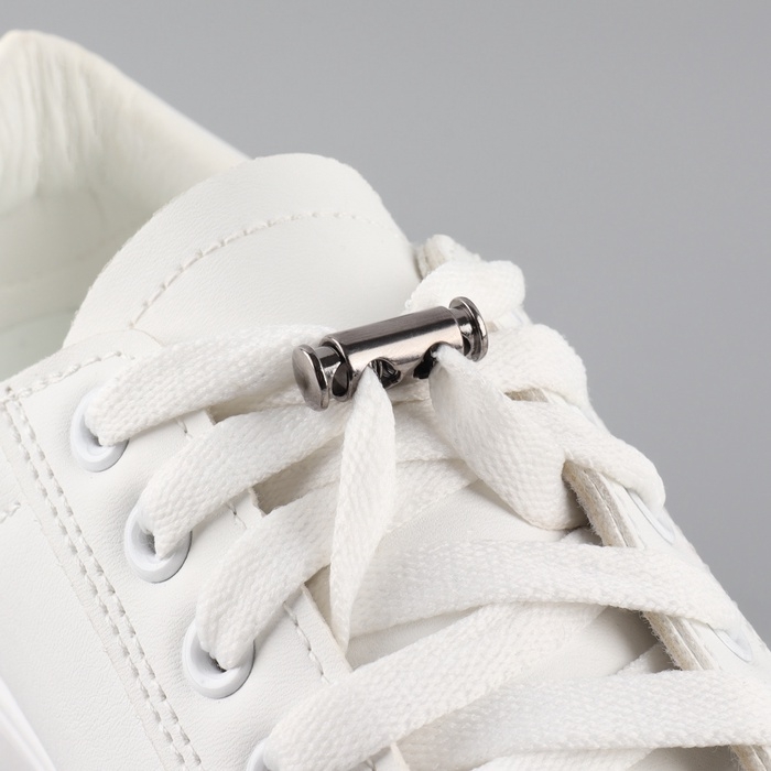 Фиксатор для шнура, двойной, d = 4 мм, 8 × 26 мм, 2 шт, цвет чёрный никель Фиксатор для шнура, двойной, d = 4 мм, 8 × 26 мм, 2 шт, цвет чёрный никель