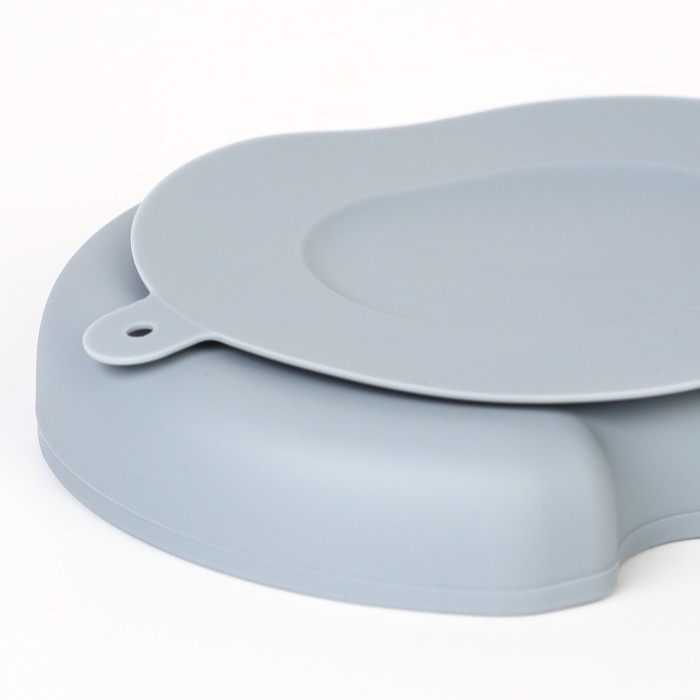 Тарелка детская 2 секции, «Слоник» M&B, 16х19,8х3, серый Тарелка детская 2 секции, «Слоник» M&B, 16х19,8х3, серый