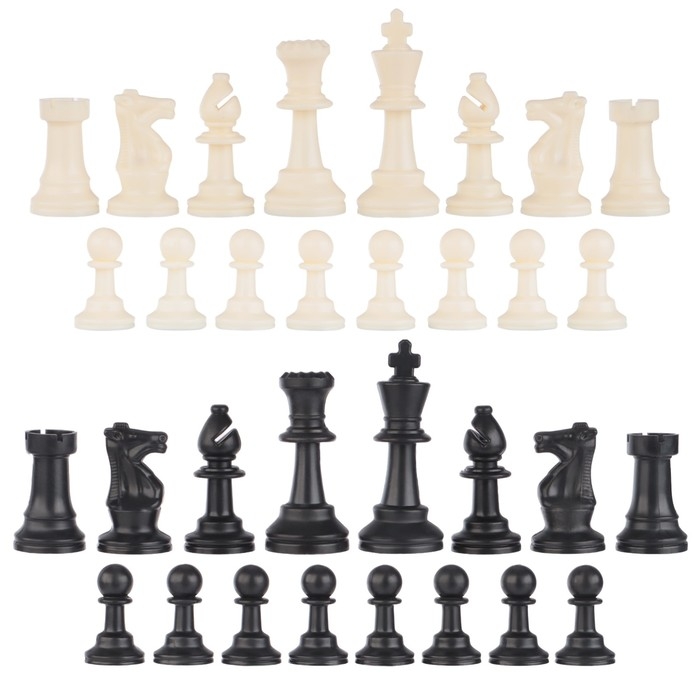 Шахматные фигуры, пластик, король h-7.5 см, пешка h-3.5 см Шахматные фигуры, пластик, король h-7.5 см, пешка h-3.5 см