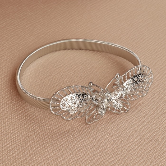 Подхват для штор «Бабочка», 9 × 3 см, 23,5 см, цвет серебряный Подхват для штор «Бабочка», 9 × 3 см, 23,5 см, цвет серебряный