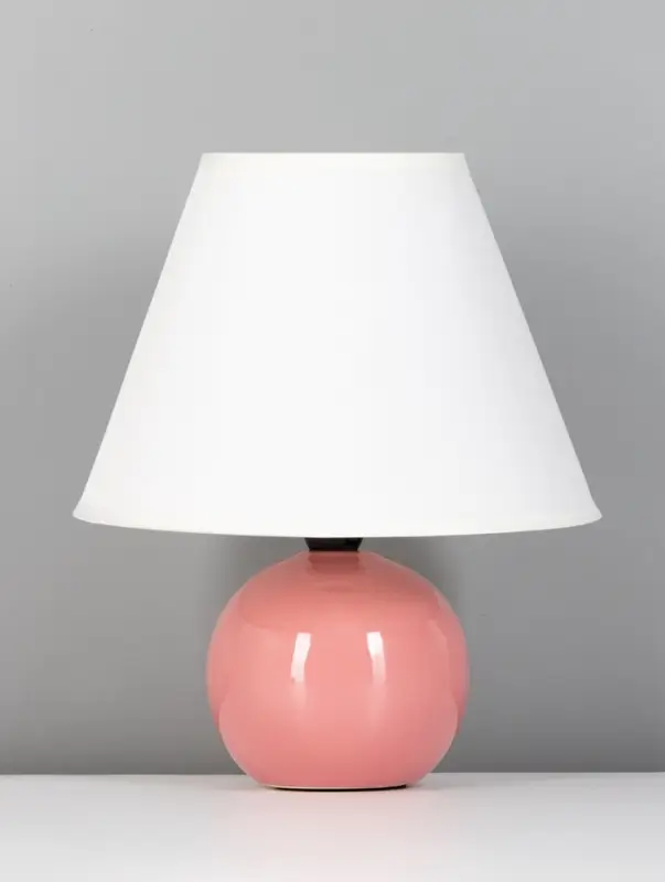 Лампа настольная RISALUX &laquo;Персик&raquo; E14, 40 Вт, розовая, 24 см