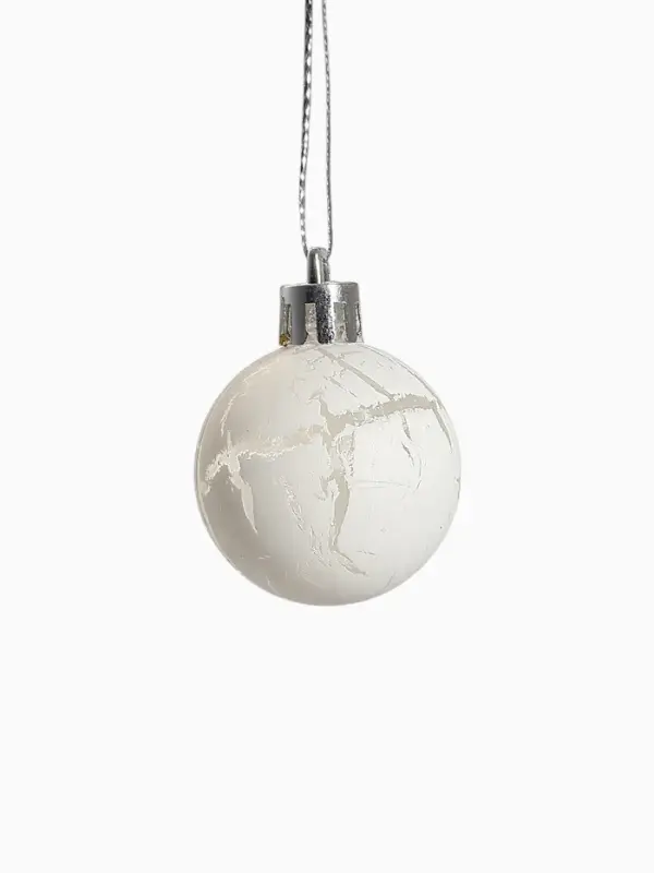 Ёлочные игрушки &laquo;Снег&raquo;, шары новогодние, набор 24 шт., d=4 см, белый