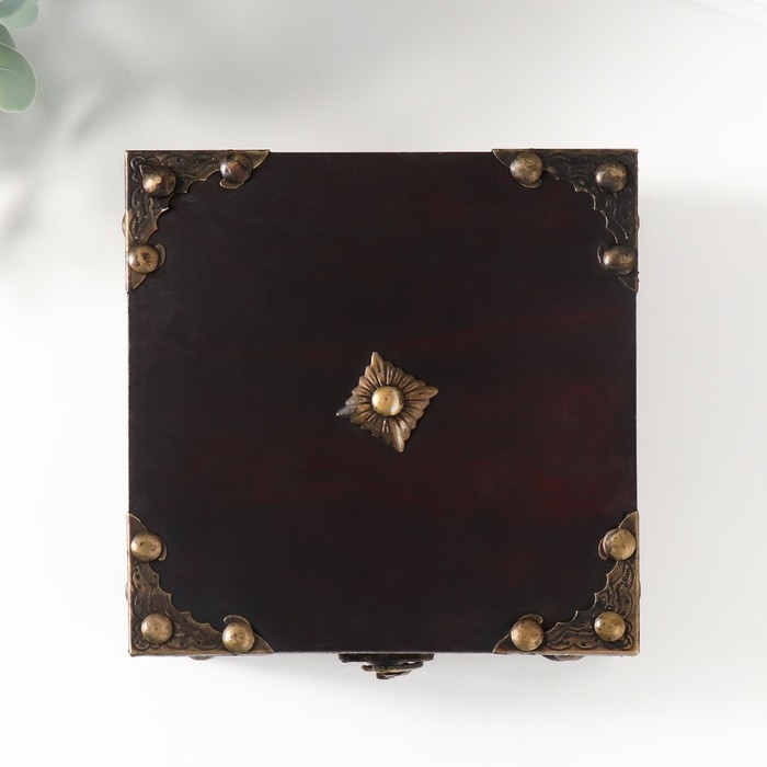 Шкатулка сундук дерево "Адриана" 14х14х6,5 см