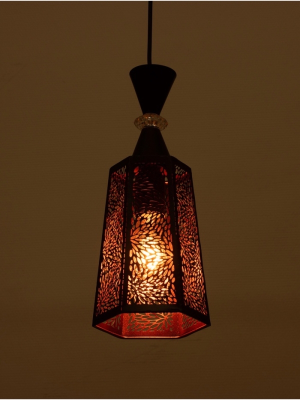 Светильник Светильник "Цветы" 1х40Вт Е27 черный 15х15х35+100см