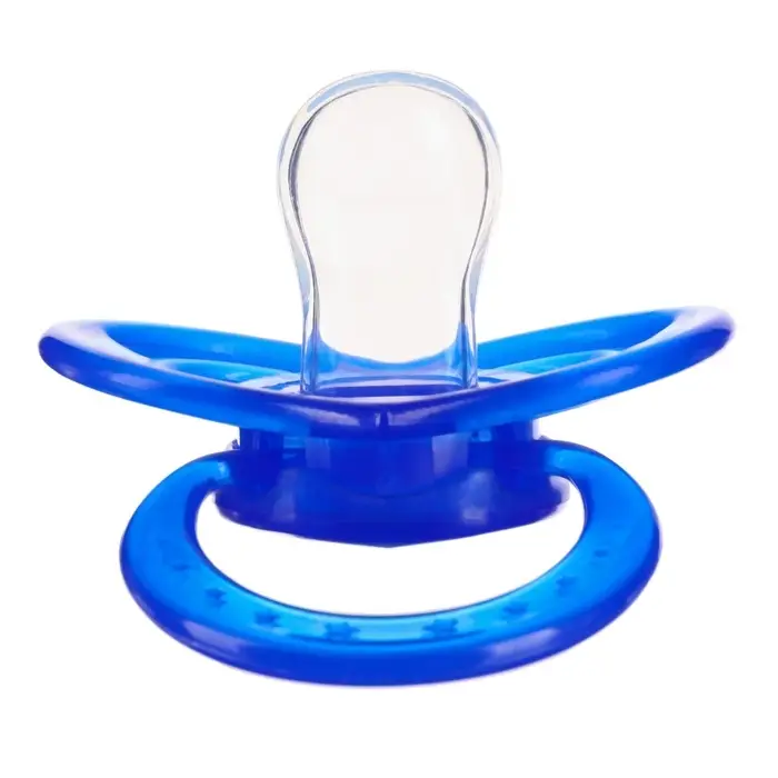 Соска- пустышка ортодонтическая M&B &laquo;Мишка&raquo; с колпачком, от 6 мес., голубой