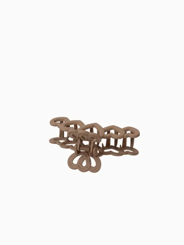 Крабик для волос &laquo;Леона&raquo;, сердца матовый, 10 см, МИКС