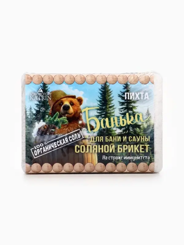 Соляной брикет для бани &laquo;Банька&raquo; пихта, 500 г
