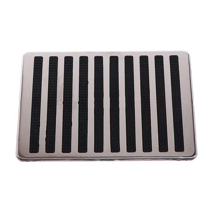 Накладка-подпятник для автоковрика, 24×16, металлическая с креплением