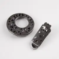 Декоративная застёжка, 7.5&times;4.5 см, цвет чёрный