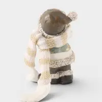Фигурка новогодняя &laquo;Снеговик - скрипач&raquo;, полистоун, серый, 6.8&times;5.1&times;9.8 см