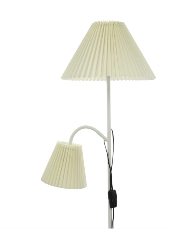 Торшер "Кира" 2х40Вт Е27 белый 36х46х182см