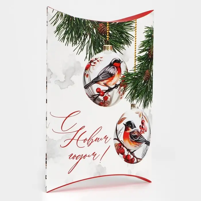 Коробка новогодняя складная фигурная «Снегири», 26 х 19 х 4 см Коробка новогодняя складная фигурная «Снегири», 26 х 19 х 4 см