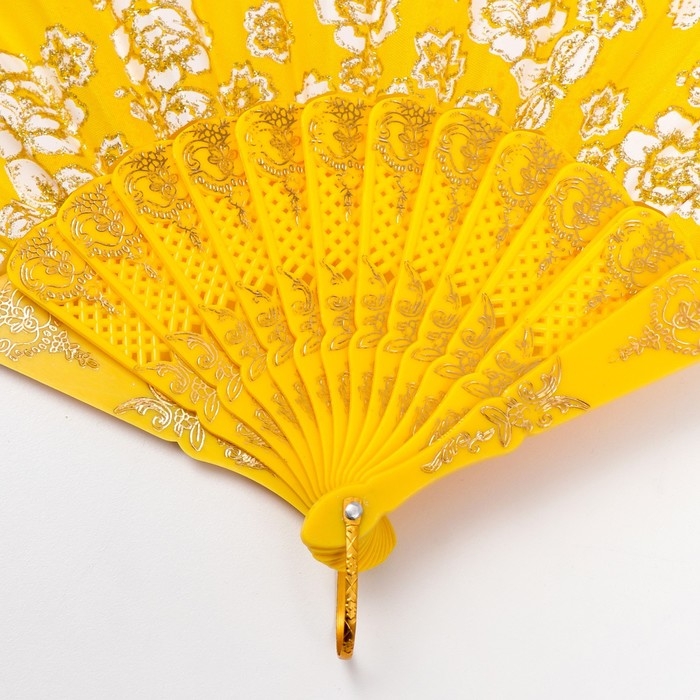 Веер пластик  Веер пластик "Цветочная полоса" МИКС 23 см