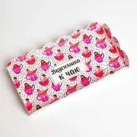 Коробка для печенья, кондитерская упаковка с PVC крышкой, &laquo;Вкусняшка к чаю&raquo;, 10.5 х 21 х 3 см