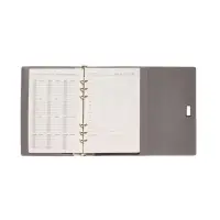 Органайзер на кольцах, А5, с клапаном, 80л, линия, к/зам, с ручкой, Коричневый