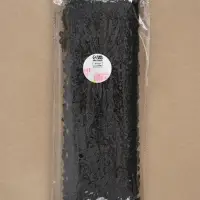 Кружево гипюровое, 80 мм, 6.8&plusmn;0.5 м, цвет чёрный