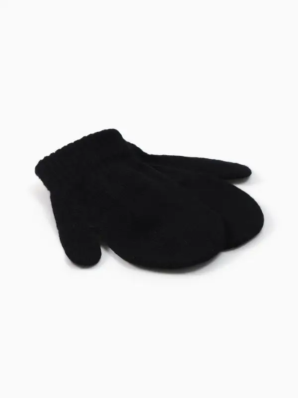 Варежки детские MINAKU, цвет черный, 12 см Варежки детские MINAKU, цвет черный, 12 см