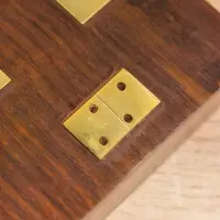 Настольная игра &laquo;Домино&raquo;, 18.5&times;7.5&times;4 см, дерево шишам, латунь