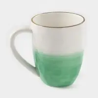 Кружка Доляна &laquo;Космос&raquo;, 400 мл, фарфор, белая, зелёная
