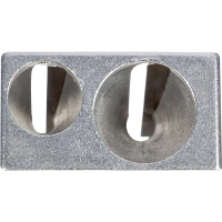 Точилка металлическая клиновидная, два отверстия