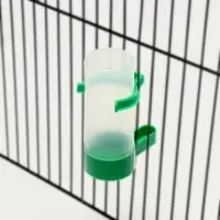 Поилка-кормушка для птиц, 140 мл, 4&times;12 см, пластик, зелёная