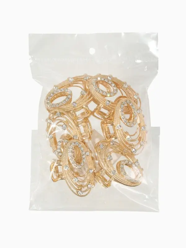 Крабик для волос &laquo;Джули&raquo; овал, 4.5 см, золотистый