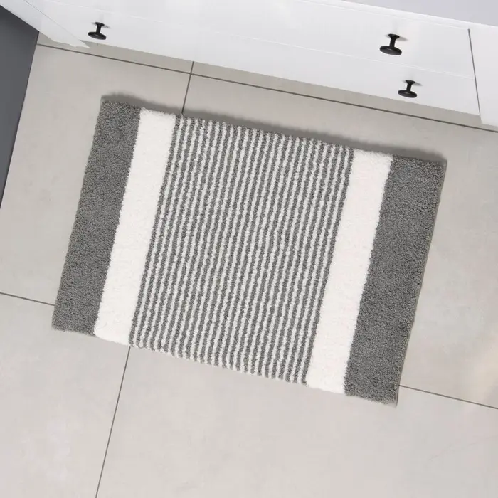 Коврик Доляна Stripes, 40&times;60 см, серый