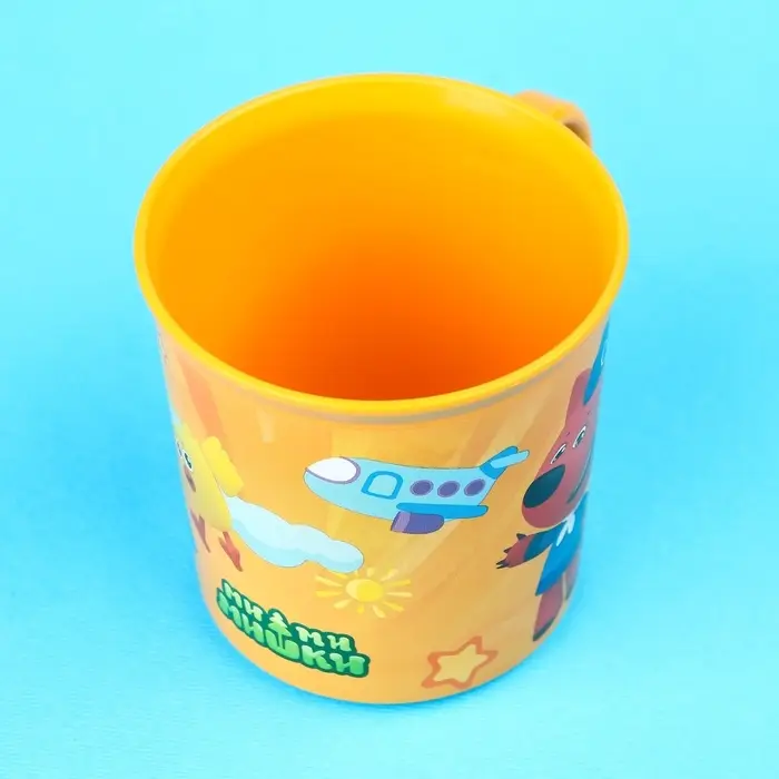 Кружка детская &laquo;Ми-Ми-Мишки&raquo; с нескользящим дном, 200 мл., цвет оранжевый