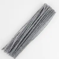 Синельная проволока &laquo;Блеск&raquo;, набор 50 шт., серебряная, 30 см