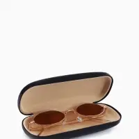 Футляр для очков на хлопушке, однотонный, размер 16&times;6&times;4 см, чёрный