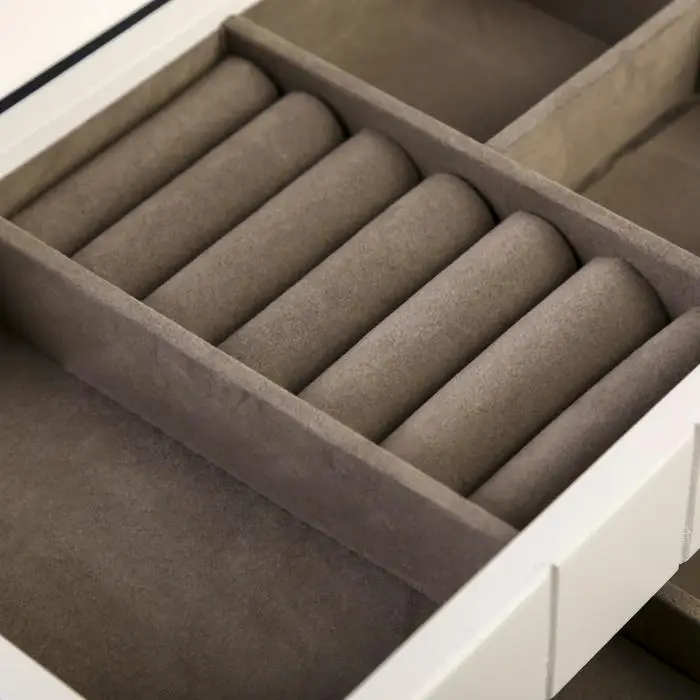 Шкатулка для украшений &laquo;Клетка&raquo;, дерево, белая, 13.8&times;16.5&times;24 см