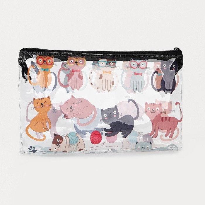 Косметичка на молнии, цвет разноцветный