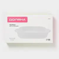 Форма для запекания Доляна &laquo;Зефир&raquo;, 2.3 л, 38&times;22&times;6 см, прямоугольная, керамика, белая
