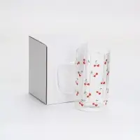 Кружка стеклянная «Вишенки», 350 мл