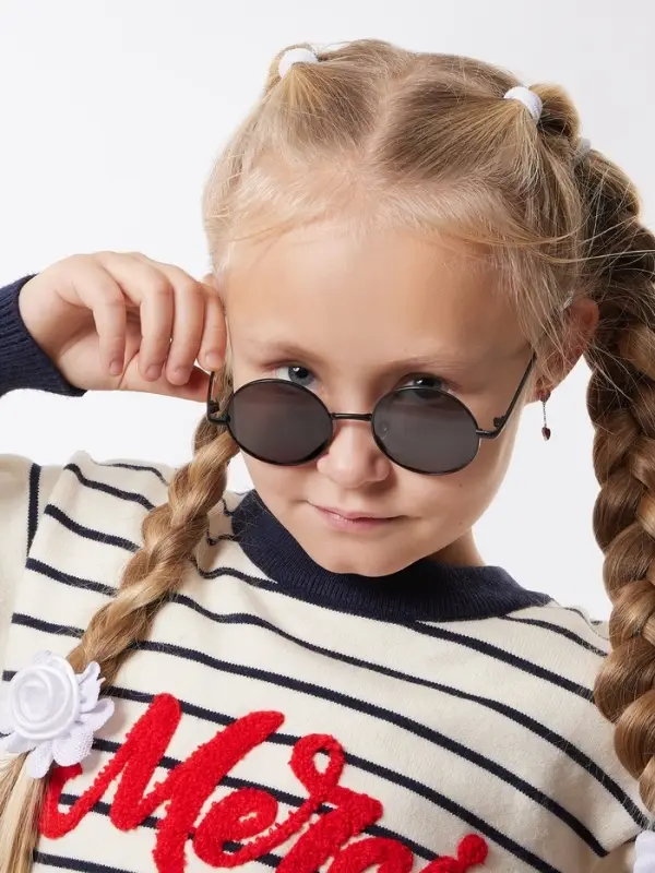 Очки солнцезащитные детские &laquo;OneSun. Круглые&raquo;, чёрный