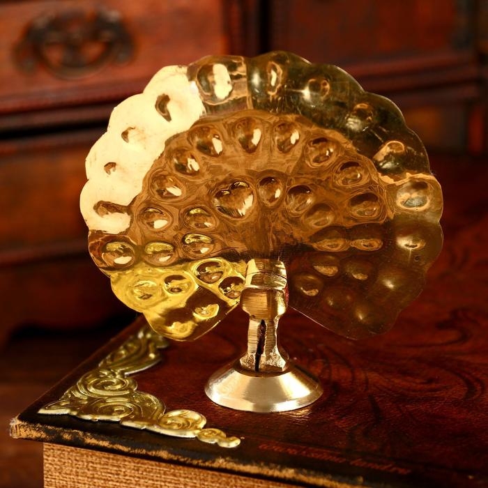 Сувенир Сувенир "Павлин" латунь 9,5х4,5х9,5 см