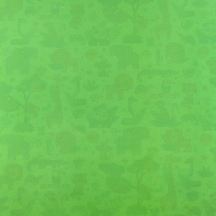 Бумага упаковочная двухсторонняя крафтовая &laquo;Зверята&raquo;, 70 х 100 см