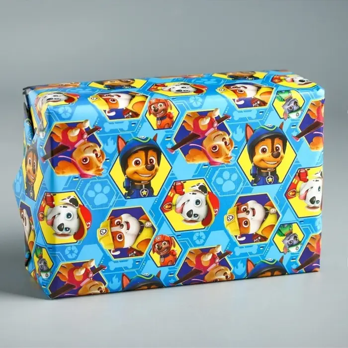 Бумага упаковочная, 70&times;100 см &laquo;Гонщик и Маршал&raquo;, Щенячий патруль