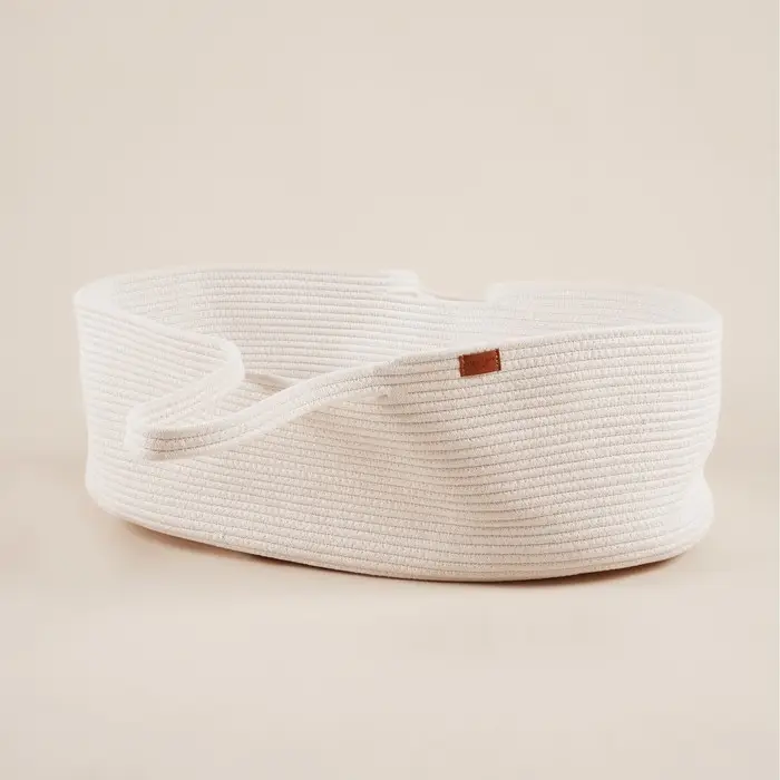 Корзина для хранения SL Home, с матрасом, плетёная, ручной работы, 70&times;38&times;25 см, белая