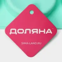 Форма для выпечки Доляна &laquo;Фигуры. Овал&raquo;, силикон, 28&times;16&times;2 см, 6 ячеек, бирюзовая