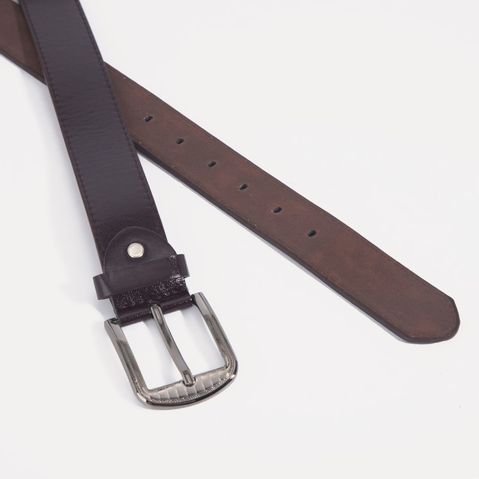 Ремень мужской, ширина 3,5 см, винт, пряжка металл, цвет коричневый Ремень мужской, ширина 3,5 см, винт, пряжка металл, цвет коричневый